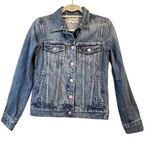 Madewell Denim Trucker Jean Jacket Women's‎ Size S Blue Long Sleeve